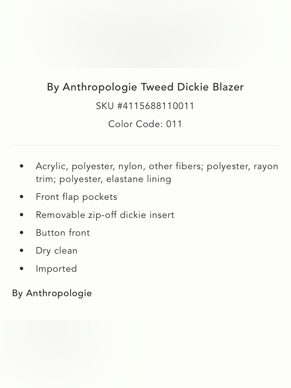 Anthropologie Tweed Dickie Blazer - Picture 12 of 12